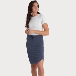 Kit and Ace- Brushed Drawstring Skirt (Heather Grey)